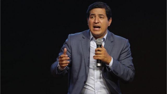 Resultado de imagen para ecuador ndrés Arauz, candidato identificado por seguir la senda de la llamada "Revolución Ciudadana",