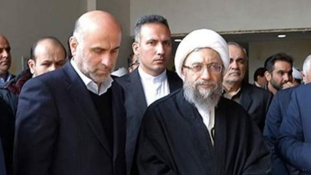 صادق لاریجانی رئیس فعلی مجمع تشخیص مصلحت نظام و اکبر طبری