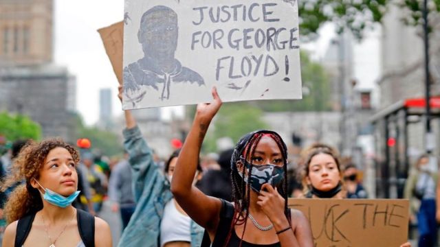 Protesta por la muerte de George Floyd en Reino Unido