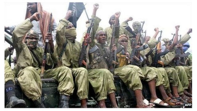 Al-Shabab fighters photographed in October 2009