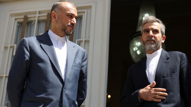 علی باقری کنی، معاون سیاسی وزارت خارجه و مذاکره کننده ارشد و حسن امیرعبداللهیان، وزیر امور خارجه ایران