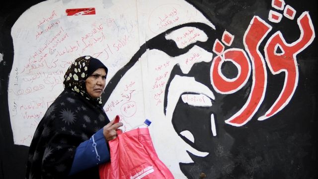 صورة لغرافيتي على جدران حائط بالقاهرة