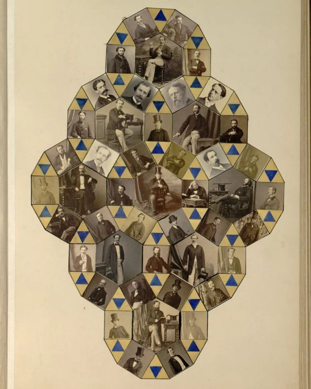 Colagens como esta de Sir Edward Charles Blount usavam formatos geométricos modernos