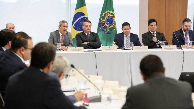 Reunião ministerial no Palácio do Planalto em 22 de abril
