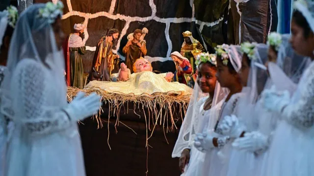 Nativity scene in Sri Lanka