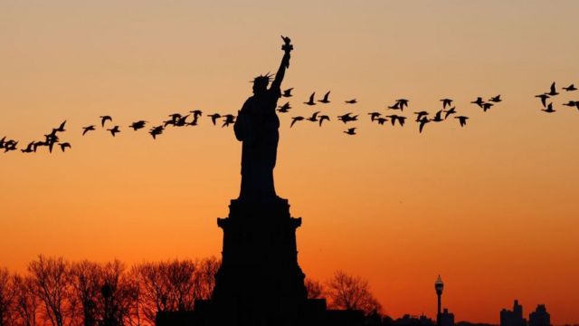 The Statue of Liberty has long served as a symbol of US immigration