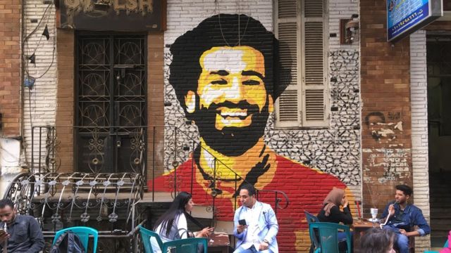 Mo Salah mural in Cairo