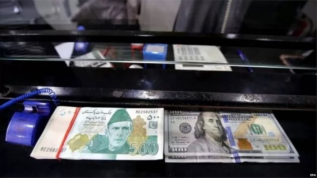 डॉलर और पाकिस्तानी रुपया