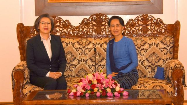Yanghee Lee meets Daw Aung San Suu Kyi