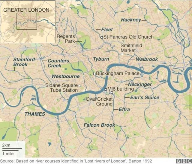 Creek Map Near Me The Lost Rivers That Lie Beneath London - Bbc News