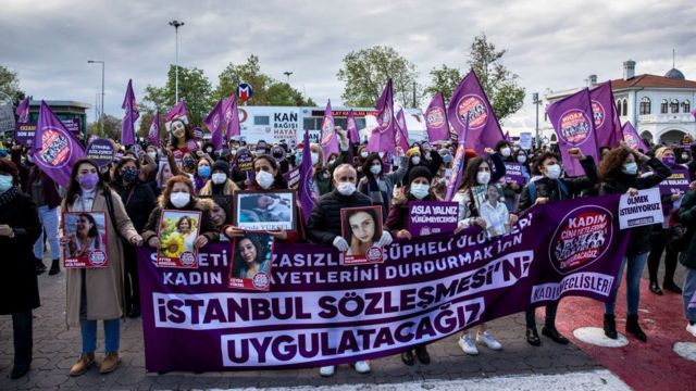 İstanbul sözleşmesi protesto kadın