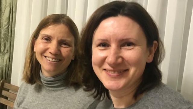 Natalia Moroz, benar, dengan Natalia Afonina, Presiden AGA Ukraina