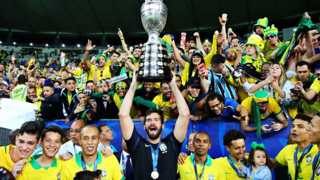 Brasil celebrando la Copa América de 2019.