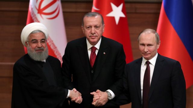بوتين وأردوغان وروحاني