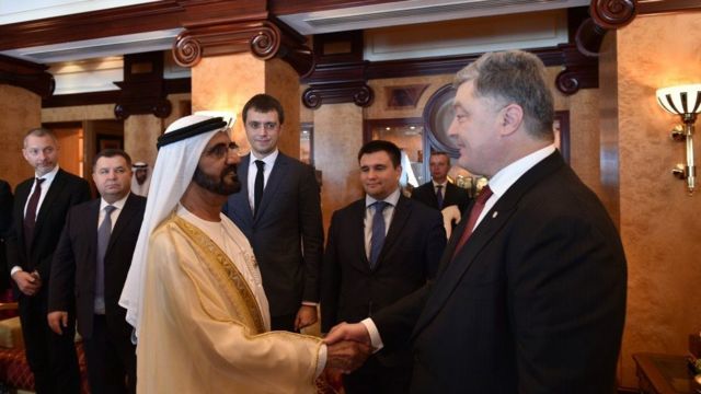 Меморандум про безвізовий режим підписали за результатами переговорів українського президента та прем'єр-міністра ОАЕ шейха Мухаммеда бін Рашида Аль Мактума