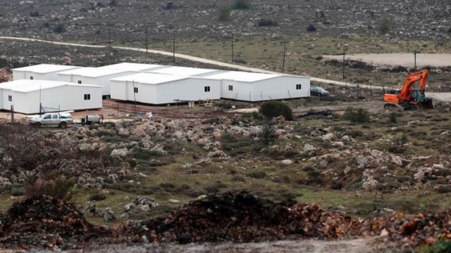 Inzu nshasha za Israel muri West Bank mu buraruko bwa Ramallah. ifoto: itariki 31 ukwezi kwa mbere mu 2017