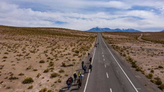 Migrantes en la frontera norte de Chile