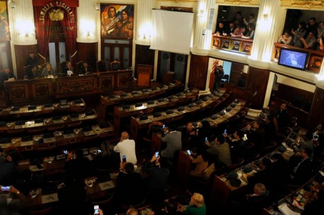 La ausencia de parlamentarios oficialistas hacía pensar que no había quórum.