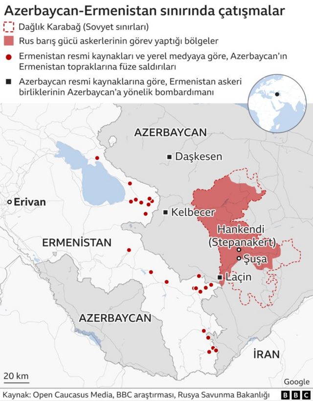 Azerbaycan-Ermenistan sınırında çatışmalar