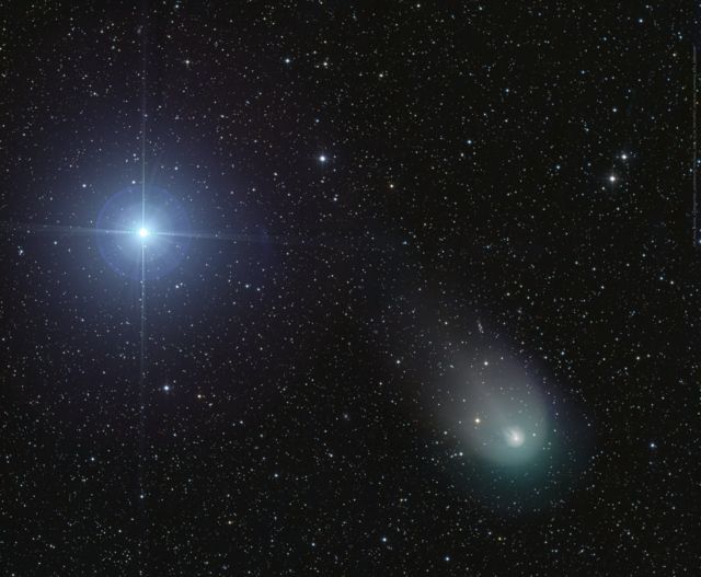 El cometa 12P/Pons-Brooks visto con un telescopio