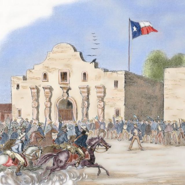 Ilustración de la batalla del Alamo