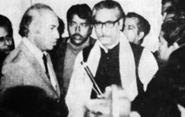 মুজিব-ভুট্টো আলোচনা।