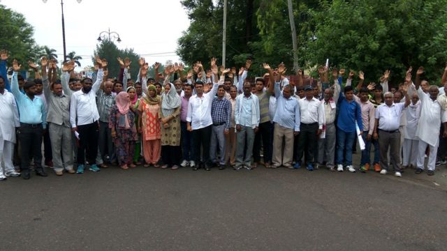 Protestas de una comunidad dalit, el 17 de julio de 2016, contra la violación en grupoen Rohtak.