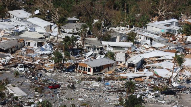 El huracán Ian deja una estela de destrucción a su paso por Florida - BBC  News Mundo