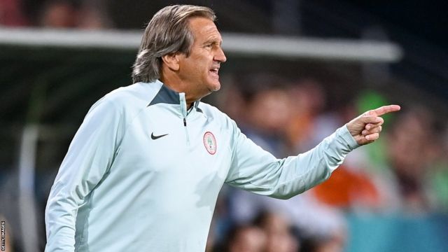 Randy Waldrum on the touchline at the Women's World Cup