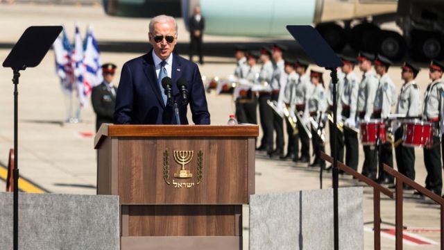 الرئيس الأمريكي جو بايدن في إسرائيل