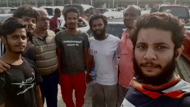Para pelaut India yang diculik di Nigeria.