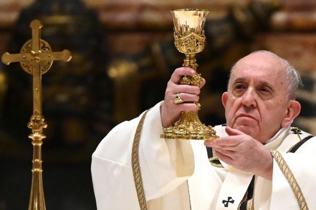 Pope Francis celebrate Christmas Eve Mass. Photo: 24 December 2020