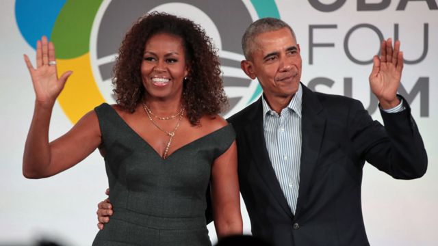 Michelle and Barack Obama in 2019