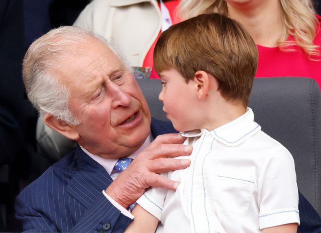 Prince Charles with Prince Louis, June 2022