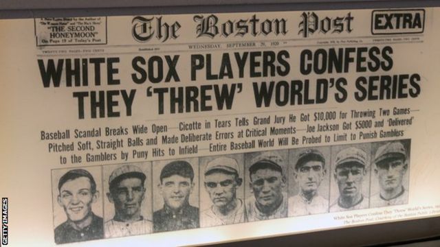 One of the best headlines on the Black Sox scandal to be had 