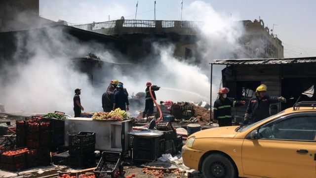 взрыв на рынке в Багдаде