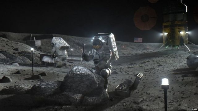 चांद की सतह पर मिला पानी, तो क्या अब वहां बस सकती है मानव-बस्ती? - BBC News  हिंदी
