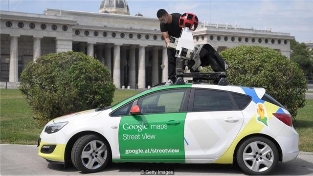 Một chiếc xe của Google Street View tại Vienna hồi tháng 7/2017