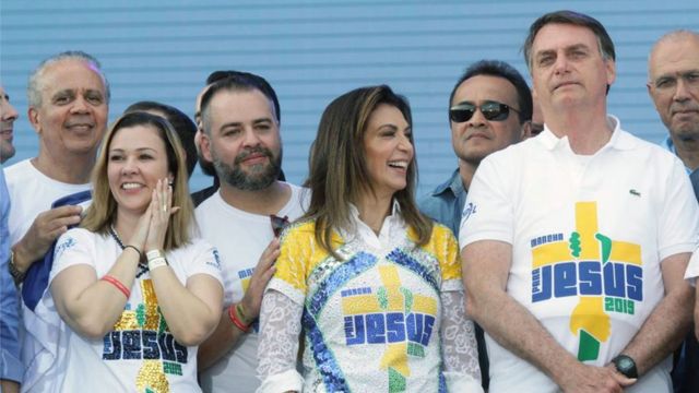 Bolsonaro no evento evangélico 'Marcha Para Jesus' em 2019
