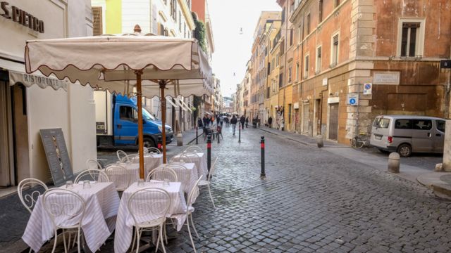 Borgo Pio pedestrian area, Rome, 5 Mar 20