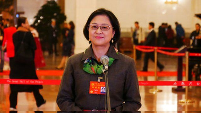 台籍代表盧麗安在中共十九大的悄然現身,成為中方政治宣傳樣板。