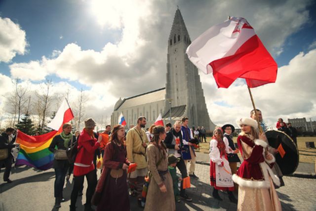Polish parade in Iceland