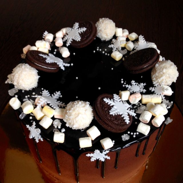 Шоколадний дріп-кейк