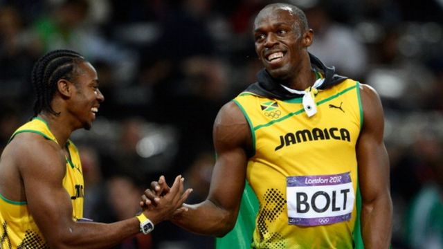 Usain Bolt aux jeux olympiques de Londres en 2012