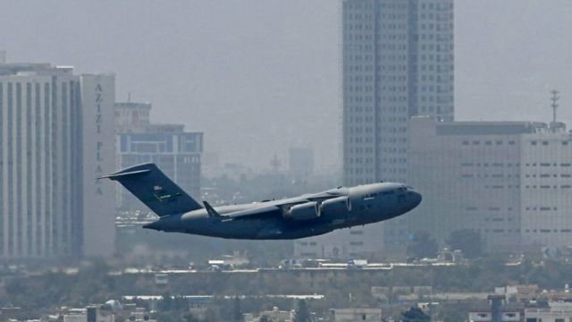 US military plane leaves Kabul airport