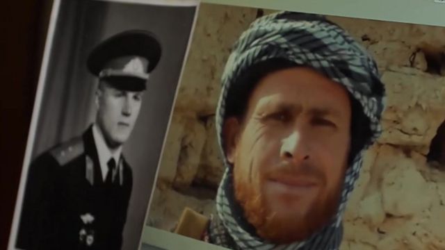 Fotos de Igor Bilokurov e do homem achado no Afeganistão