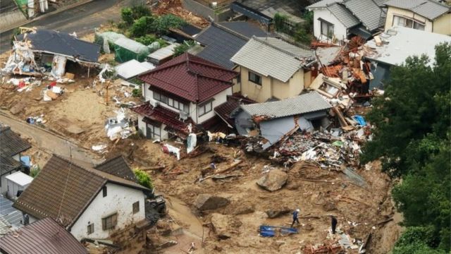 जापान, भूस्खलन और बाढ़