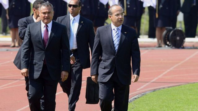 Genaro García Luna y Felipe Calderón en 2012.