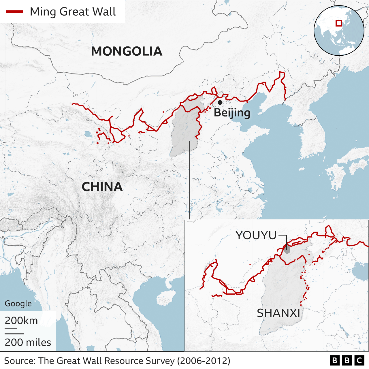 Great Wall of China Reportedly Damaged by Excavator Used to Make Shortcut