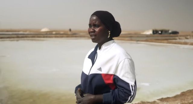 Marie Faye in her salt marsh